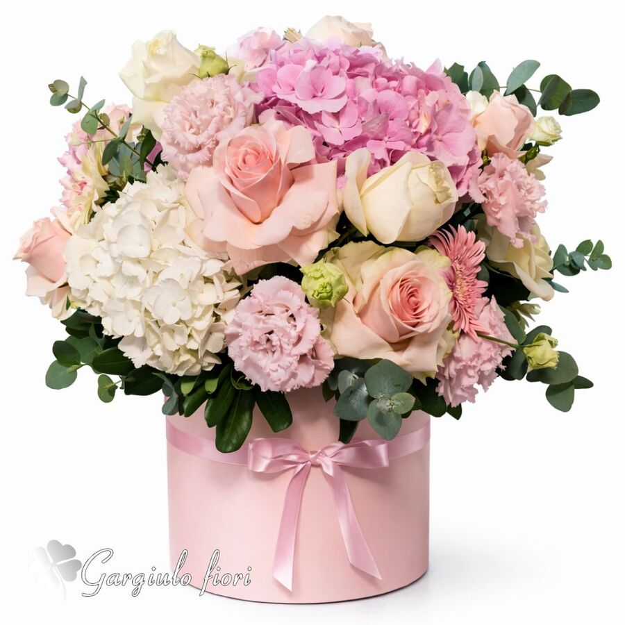 Composizione di fiori misti colorati con gerbera rosa, categoria Fiori Misti Colorati