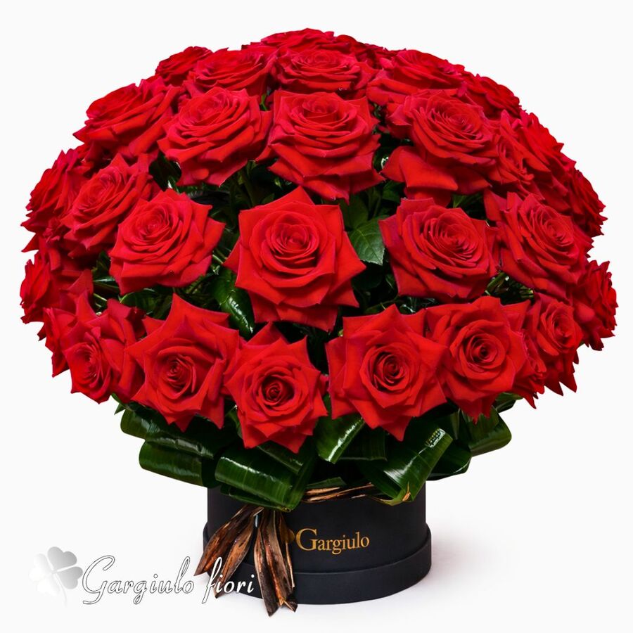 Rose rosse in box nero elegante, categoria Rose Rosse Gargiulo Fiori